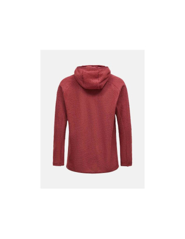 Bluza męska peak performance m freelight polartec alpha hood kolor czerwony