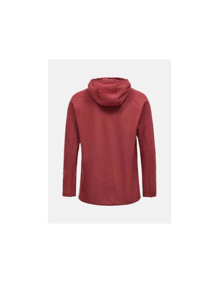 Bluza męska peak performance m freelight polartec alpha hood kolor czerwony