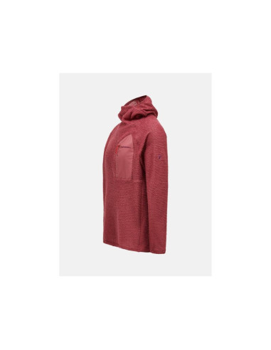 Bluza męska peak performance m freelight polartec alpha hood kolor czerwony