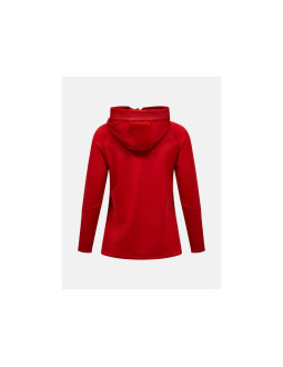 Bluza damska peak performance w rider essentials midlayer zip hood kolor czerwony 2