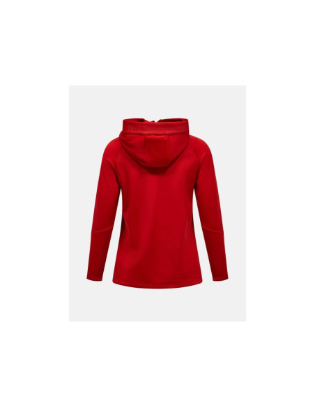 Bluza damska peak performance w rider essentials midlayer zip hood kolor czerwony