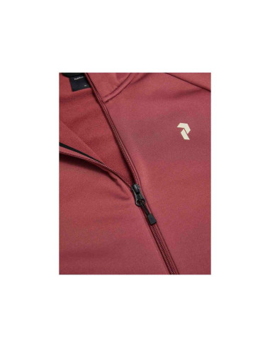 Bluza męska peak performance m rider essentials midlayer zip hood kolor czerwony