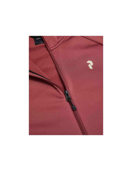 Bluza męska peak performance m rider essentials midlayer zip hood kolor czerwony