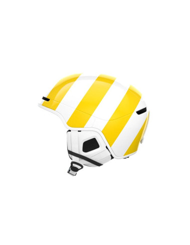 Kask narciarski poc obex pure biało/żółty