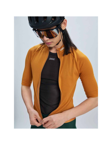 Koszulka rowerowa poc m's thermal lite jersey brązowy