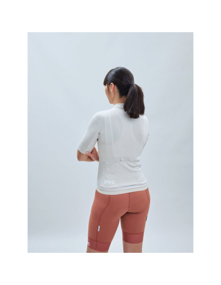 Koszulka rowerowa poc w's thermal lite jersey beżowy