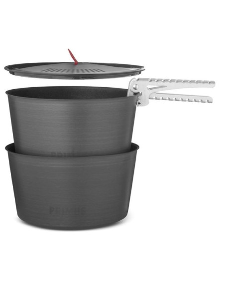 Primus 740320 kampingowy przybór kuchenny zestaw garnków 2,3 l aluminium, czarny