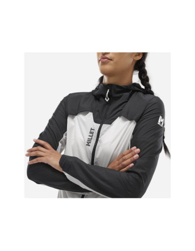 Kurtka damska millet intense windbreaker jkt w biało czarny