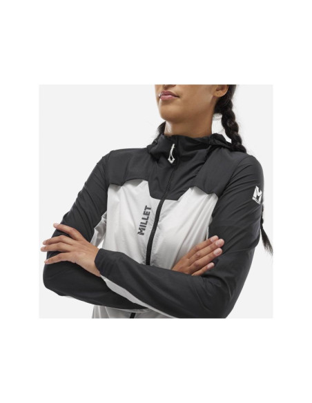 Kurtka damska millet intense windbreaker jkt w biało czarny