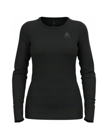Koszulka damska odlo bl top crew neck l/s merino 200 roz. s czarna
