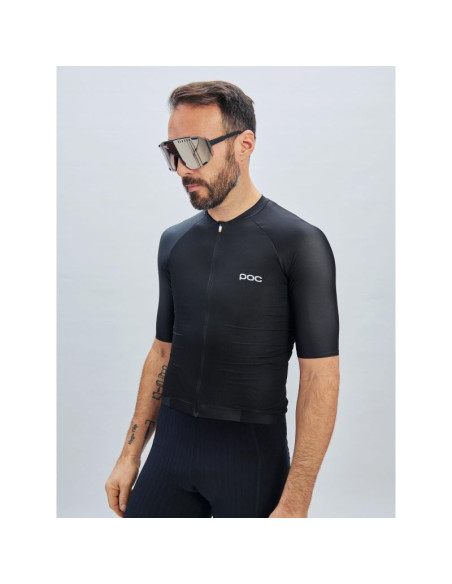 Koszulka rowerowa poc m's pristine jersey - czarny