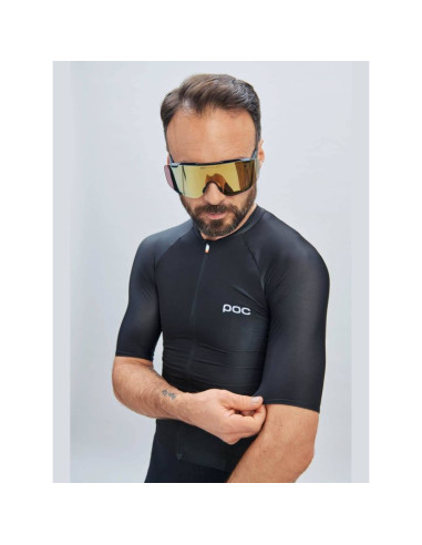 Koszulka rowerowa poc m's pristine jersey - czarny