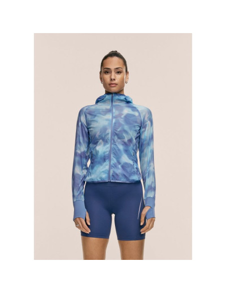 Kurtka damska casall breeze printed running jacket kolor granatowy