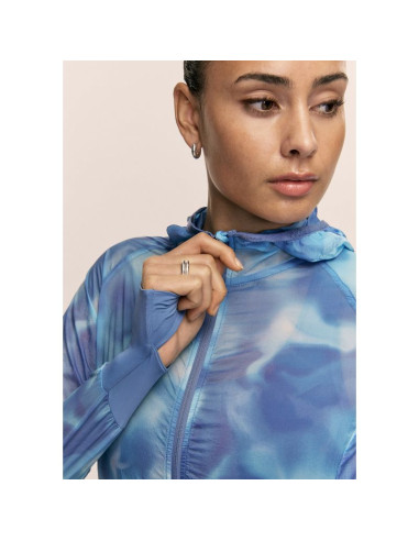 Kurtka damska casall breeze printed running jacket kolor granatowy