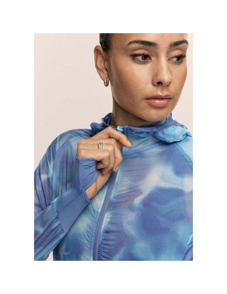 Kurtka damska casall breeze printed running jacket kolor granatowy