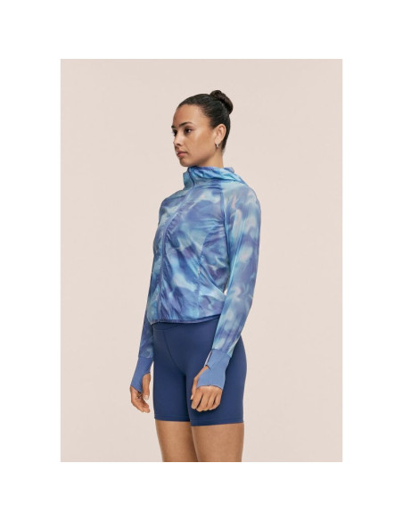 Kurtka damska casall breeze printed running jacket kolor granatowy