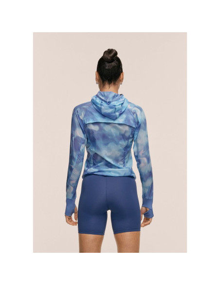 Kurtka damska casall breeze printed running jacket kolor granatowy