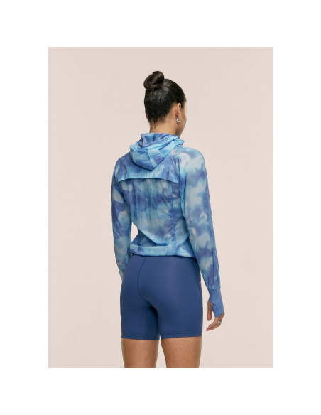 Kurtka damska casall breeze printed running jacket kolor granatowy