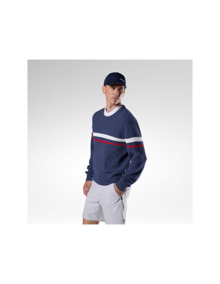 Sweter męski rossignol m knitted cn sweater granatowy