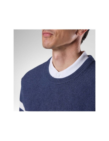 Sweter męski rossignol m knitted cn sweater granatowy