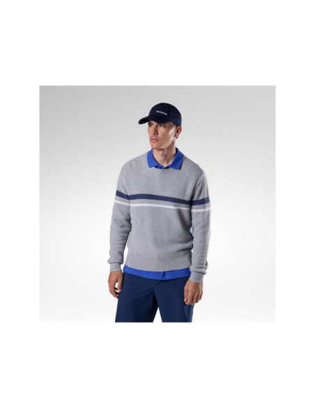 Sweter męski rossignol m knitted cn sweater szary