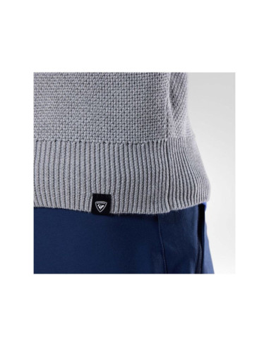 Sweter męski rossignol m knitted cn sweater szary