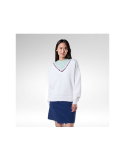 Sweter damski rossignol w knitted v neck biały