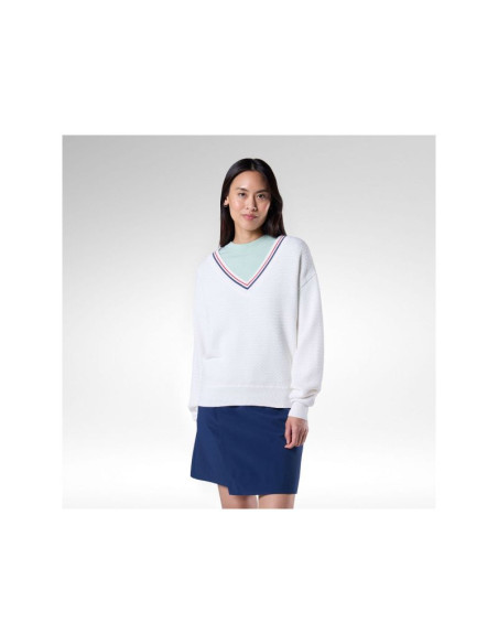 Sweter damski rossignol w knitted v neck biały