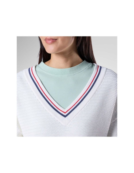 Sweter damski rossignol w knitted v neck biały