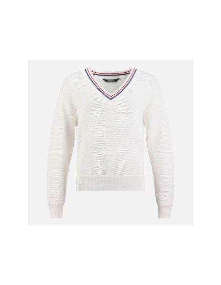 Sweter damski rossignol w knitted v neck biały
