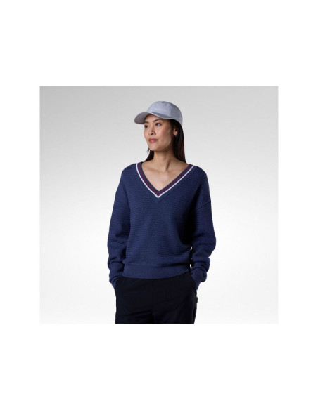 Sweter damski rossignol w knitted v neck granatowy