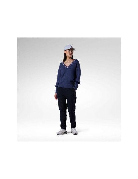 Sweter damski rossignol w knitted v neck granatowy