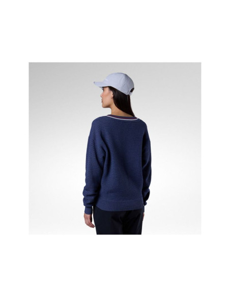 Sweter damski rossignol w knitted v neck granatowy