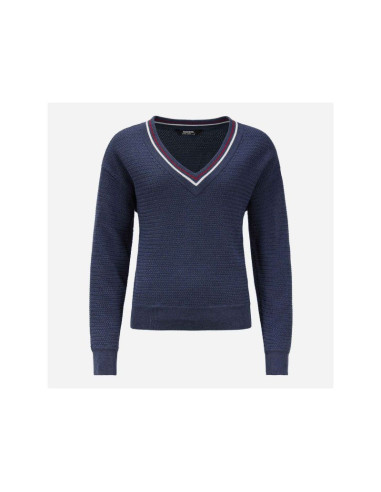 Sweter damski rossignol w knitted v neck granatowy