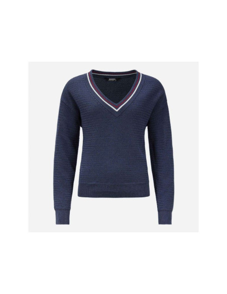 Sweter damski rossignol w knitted v neck granatowy