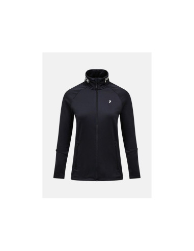 Bluza damska peak performance w rider essentials zip jacket kolor czarny