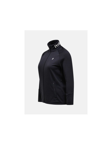 Bluza damska peak performance w rider essentials zip jacket kolor czarny