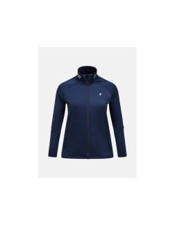 Bluza damska peak performance w rider essentials zip jacket kolor granatowy