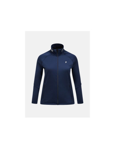 Bluza damska peak performance w rider essentials zip jacket kolor granatowy