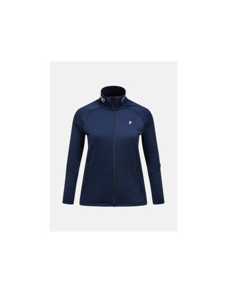 Bluza damska peak performance w rider essentials zip jacket kolor granatowy