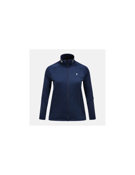 Bluza damska peak performance w rider essentials zip jacket kolor granatowy