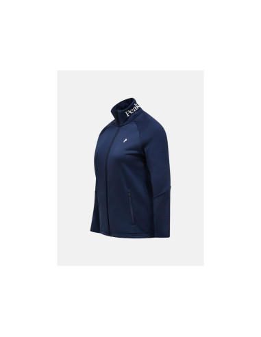 Bluza damska peak performance w rider essentials zip jacket kolor granatowy