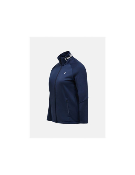 Bluza damska peak performance w rider essentials zip jacket kolor granatowy