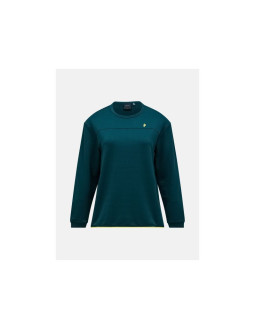 Bluza damska peak performance w trail polartec power grid crew kolor zielony