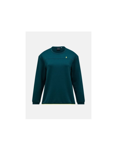 Bluza damska peak performance w trail polartec power grid crew kolor zielony