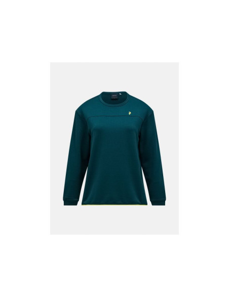 Bluza damska peak performance w trail polartec power grid crew kolor zielony