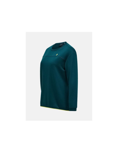 Bluza damska peak performance w trail polartec power grid crew kolor zielony