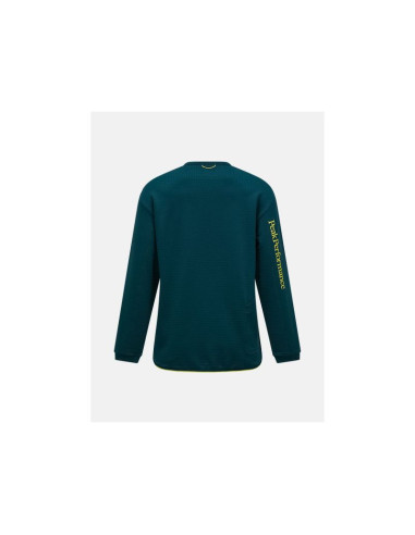 Bluza damska peak performance w trail polartec power grid crew kolor zielony