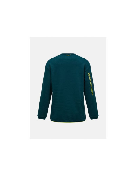 Bluza damska peak performance w trail polartec power grid crew kolor zielony