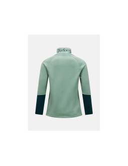 Bluza damska peak performance w rider essentials midlayer zip jacket kolor zielony 2